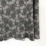Michael Kors Sz 10 Midi Skirt Trumpet Black Gray Lace Print Flare Whimsigoth 195 Photo 7