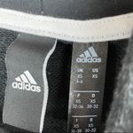 Adidas  Charcoal Grey Heathered Cropped Logo Hoodie Photo 5