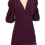 Black Halo  Silk Wrap Top Blouse Burgundy Wine XS Photo 0