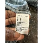 American Eagle Y2K Green Plaid Mini Peasant Dress Tiered Smocked Bust Sz S Photo 7