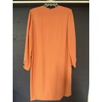 Vintage William Pearson Dress Womens 12 Long Sleeve Lined Bow 90s Orange Photo 6