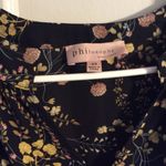 Philosophy XS floral cap sleeve top shirt womens V neck sheer Photo 1