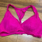 Victoria's Secret Bralette Womens Small Pink Lace Racerback Wireless Padded Bra Photo 0