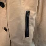 Ann Taylor  Trench Coat Double-Breasted Tan Beige Brown Cropped Jacket Size 10 Photo 2