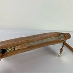 Brahmin Vintage Y2K Croc Embossed Leather Handbag Shoulder Mini Bag Tan Brown Photo 9