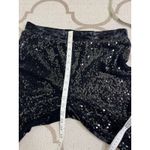 CHICO'S Holiday Velvet Black Sequins & Panne Tapered Ankle Pants, Size .5 (6) Photo 6