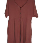 Be cool ‎ Boho Coral Short Sleeved Dress Size L Photo 0