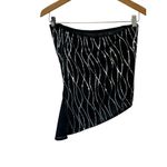SheIn Going Out Top Black w/ Silver Contrast Sequin Drawstring Side Tube  Top Medium Photo 7