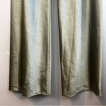 Vince NWT Satin Bias Green High Waisted Wide Leg Crinkle Texture Pants Large Photo 11