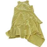 Theia Dress‎ Womens 4 Yellow Lemon Ruffle Hem Crepe Asymmetrical Sheath Photo 3