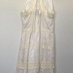 American Eagle  Cream High Neck Lace Skater Dress Photo 1