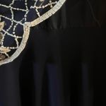 Papell Boutique  Navy Beaded‎ Evening Dress Size 12 Photo 6