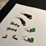 Christmas Holiday Pierced Earrings Lot Of 4 Photo 8