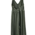 Poof New York Green and White Stripped Spaghetti Jumpsuit Romper in Small Photo 2