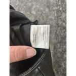 Margaret Godfrey Women’s Size 8 Black Leather Casual Flutter Skirt City Rocker Photo 3