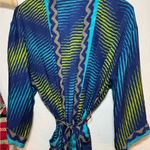 NWOT SILK ROBE BLUE GREEN Size undefined Photo 1
