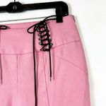 I am gia I.AM.GIA Women's Pink and Black lace up Trousers pants straight leg high rise Photo 4