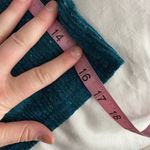 Modcloth Teal with Multicolor Knit Cropped Long Sleeve Turtle Neck Size Medium Photo 3