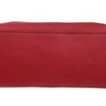 Gucci Bamboo Turn-Lock Red Leather Top Handle Front Flap Closure Shoulder Bag Photo 4