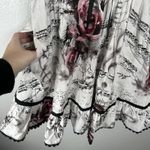 Hot Topic  Dress Medium Floral Music Corset Pinup Goth Fairy Grunge Whimsigoth Photo 3