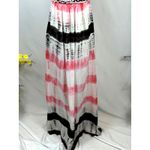 Chaudhry Rope Halter Open Back Tie Dye Maxi Dress Pink Black M Size M Photo 10