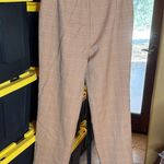 Norton Mcnaughton Vintage  Camel Brown Windowpane Plaid Trouser Pants Size 10 Photo 5