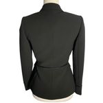 Tahari Vintage Y2K  Blazer Jacket 2P Black Lined Lace Trim Snap Front Notch Photo 3