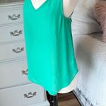 YA Los Angeles Silk Tank Top Green Flowy Womens Large Photo 1