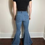 Boho Bell Bottom Light Wash Stretchy Jeans Size 4 Blue Photo 1