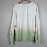 Ivory Ella Ivory‎ Ella Sweatshirt Women’s XL White Green Ombre Tie Dye Crewneck Revolution Photo 4