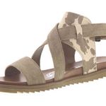 Very G Jayla Tan Cow Print Sandals 6.5 NWOT Photo 0