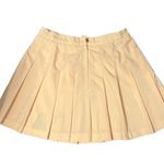 Jamie Sadock Pale Yellow Pleaded Mini Skirt Women Size 10 Photo 2