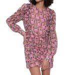 ZARA  Floral Ruched Ruffle Mini Dress Size S Photo 1