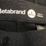 Betabrand  Womens Dress Pant Yoga Pants Straight Charcoal Gray SZ L Petite Photo 6