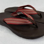 Chacos Chaco Women's Flip Flops Sandals Brown Red Striped Size 9 W Summer Casual Photo 0
