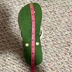 Tory Burch Flip Flop Slip Strap Green Plaid Checkered Sandals- Size 8 Photo 7