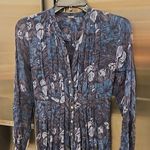 Chan Luu ππ Eloise Maxi Dress ~ Black & Blue Abstract Floral Print XS Photo 2