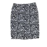 Ann Taylor Womens Skirt Size 0 Black White Animal Print Cotton Blend Stretch Photo 5