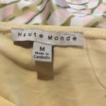 Haute Monde New NWT Yellow Ruched Tie Front Puff Sleeve Romantic Crop Top M Size M Photo 3