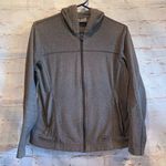Rei Jacket Womens Medium Gray Fleece Full Zip Hooded Sweatshirt Zip Pockets Photo 0