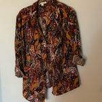 Studio Works  Orange & Red Paisley Button-Up Shirt  Photo 0