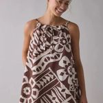 Urban Outfitters  BDG Eva Mini Dress Brown Tiki Tropical‎ Beach Coastal NEW Sz L Photo 0