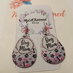 Handmade Dog Mom Teardrop Earrings  Photo 0