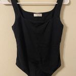 Babaton Aritzia Contour Tank Bodysuit Thong Cut Black Size Medium Photo 0