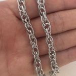 Link Chain Necklace for Men Women Streetwear Hip Hop Unisex Style Silver Photo 3