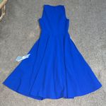 Dress the Population Catalina Fit Flare V-Neck Crepe Dress Electric Blue XS Photo 8