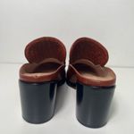 Bottega Veneta  Croc Embossed Square Toe Slip On Loafer Mules Heels Photo 8