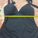 Ralph Lauren Lauren Halter Tankini Women Swim Top Solid Black - SEE MEASUREMENTS Photo 3