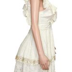 Farm Rio  Eyelet Beaded Mini Dress, Off White, XS Photo 13