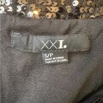 Forever 21  Mini Dress Womens S Black Sequin Satin Ruffle Hem Cocktail Birthday Photo 4